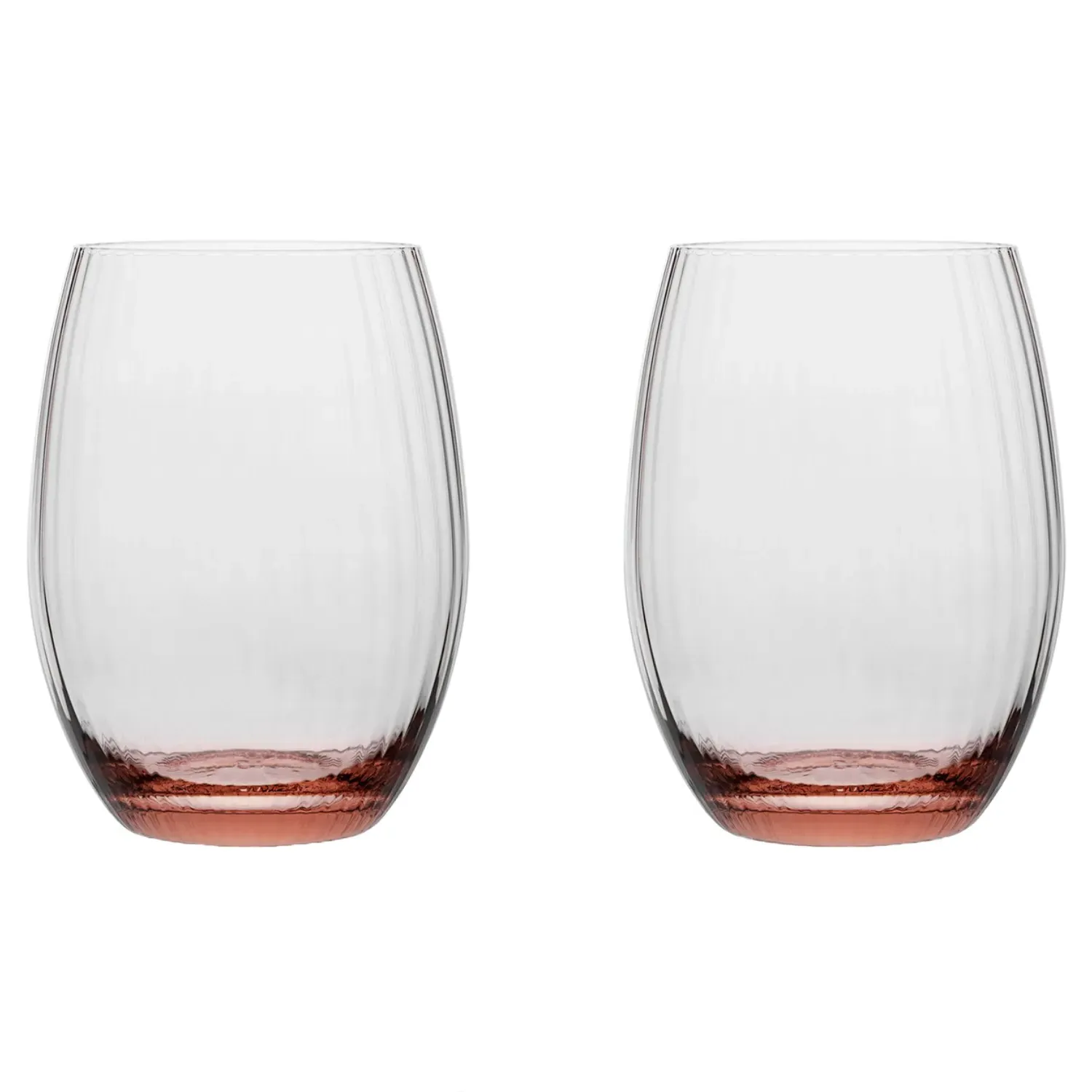 Quinn Tumbler Glass Set of 2 - Rose, Crystal image