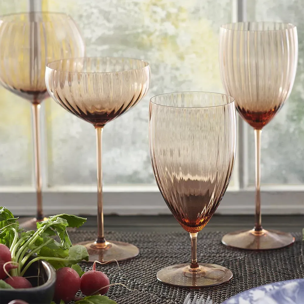 Quinn White Wine Glass Set - Amber