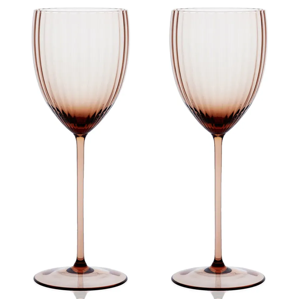 Quinn White Wine Glass Set - Amber
