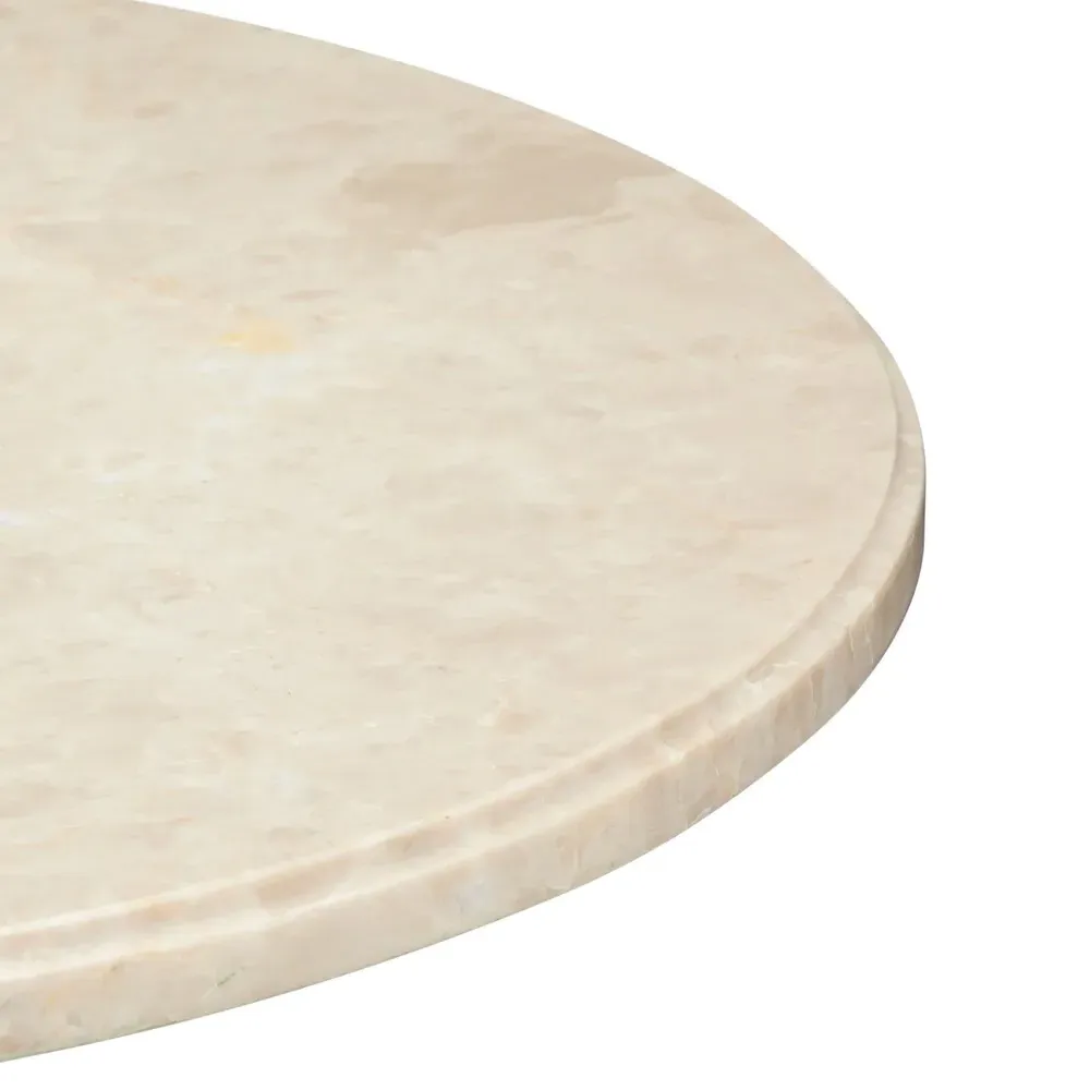 Quinvel Round End Table with Tassel - Brown, Marble