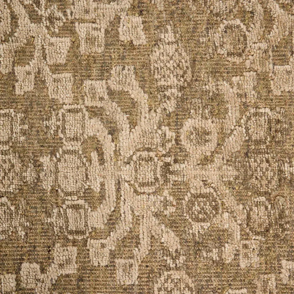 Quistra 9x12 Hand Knotted Patterned Rug - Beige, Wool