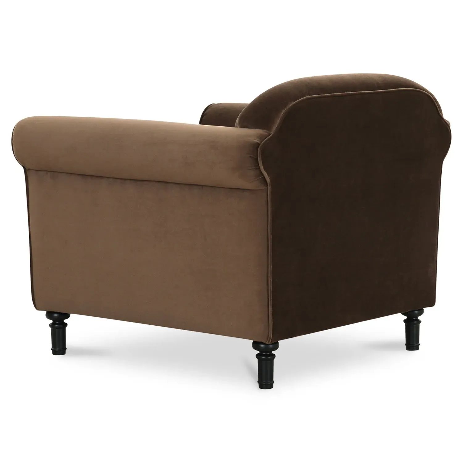 Rachel Arm Chair - Brown, Velvet