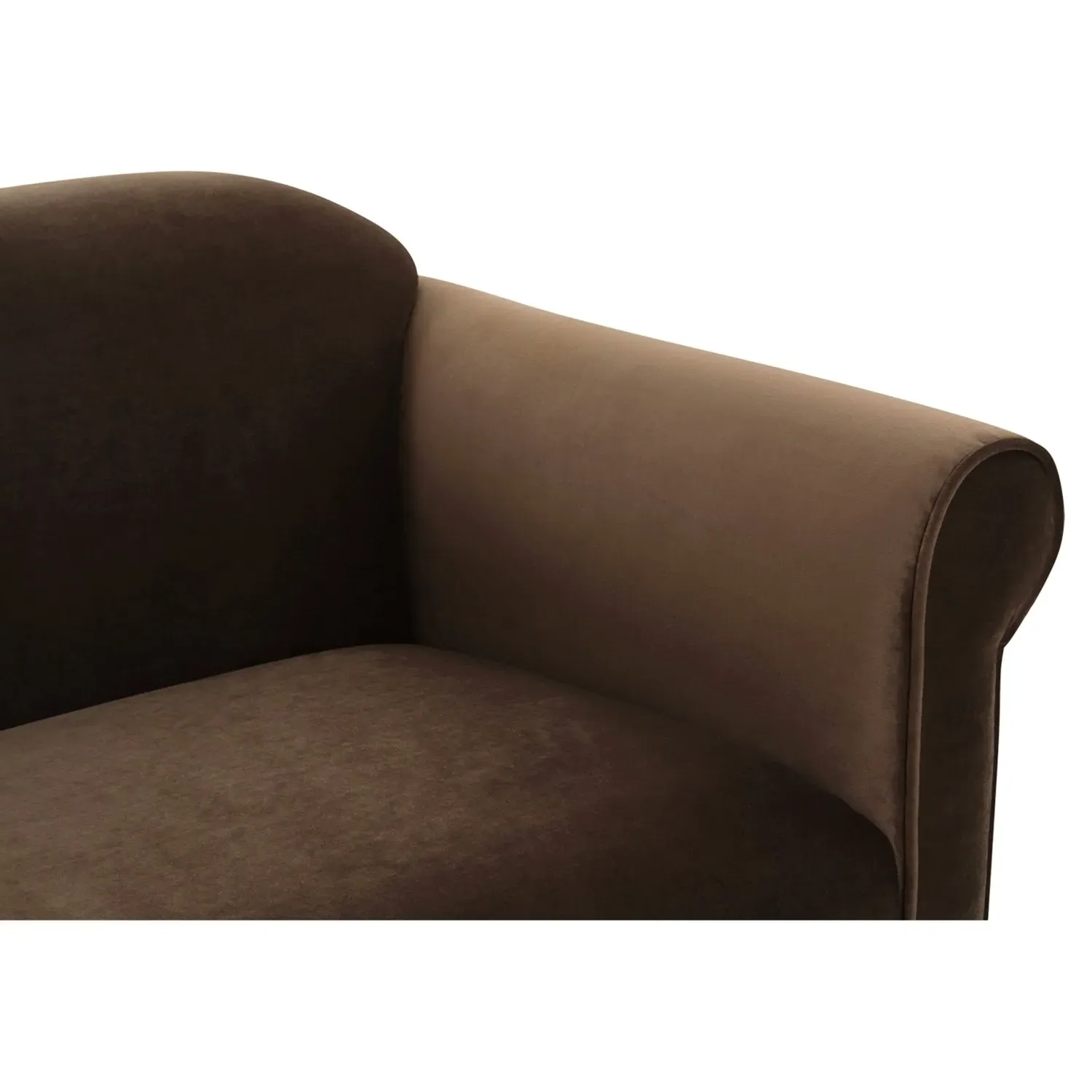 Rachel Arm Chair - Brown, Velvet