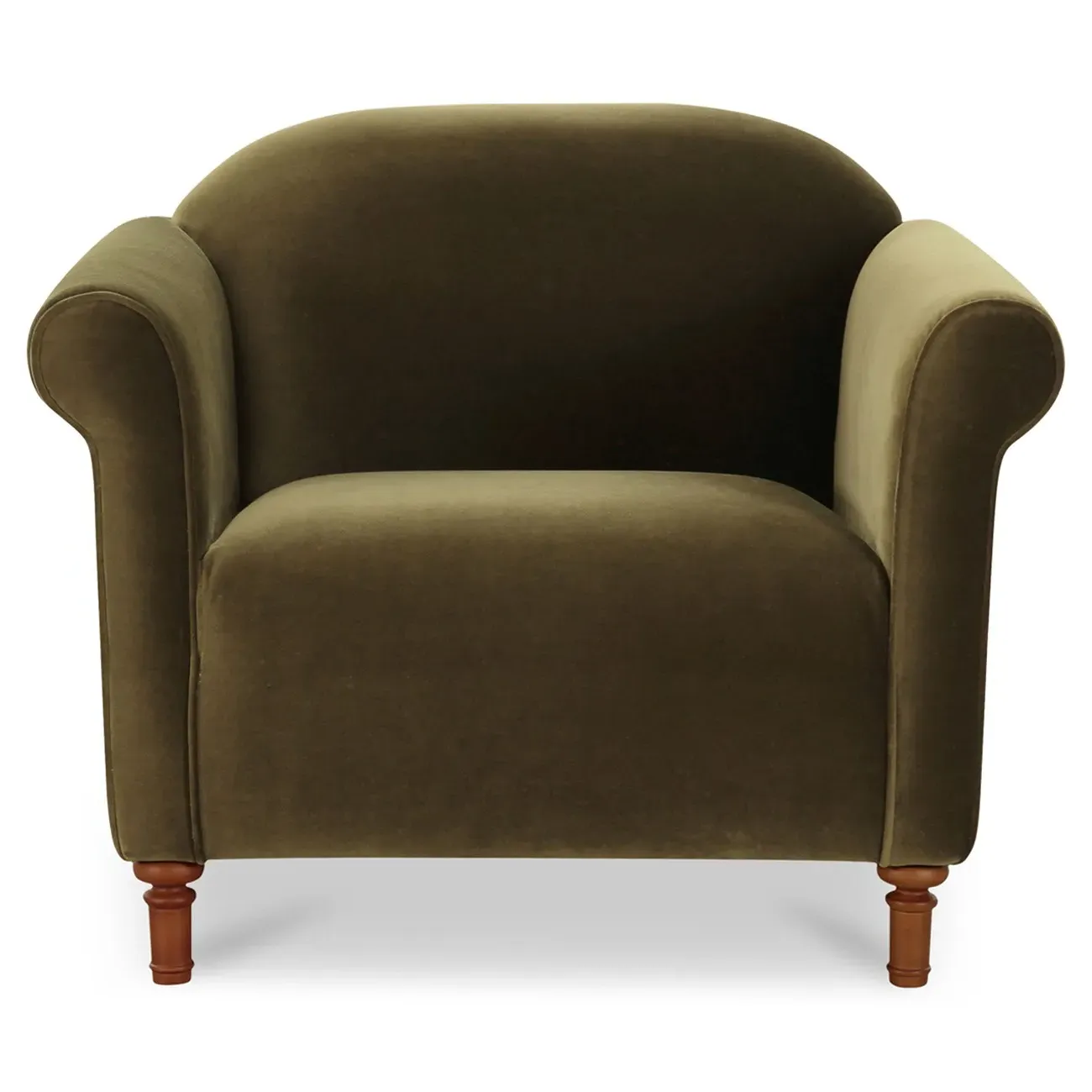 Rachel Arm Chair - Olive Green, Velvet