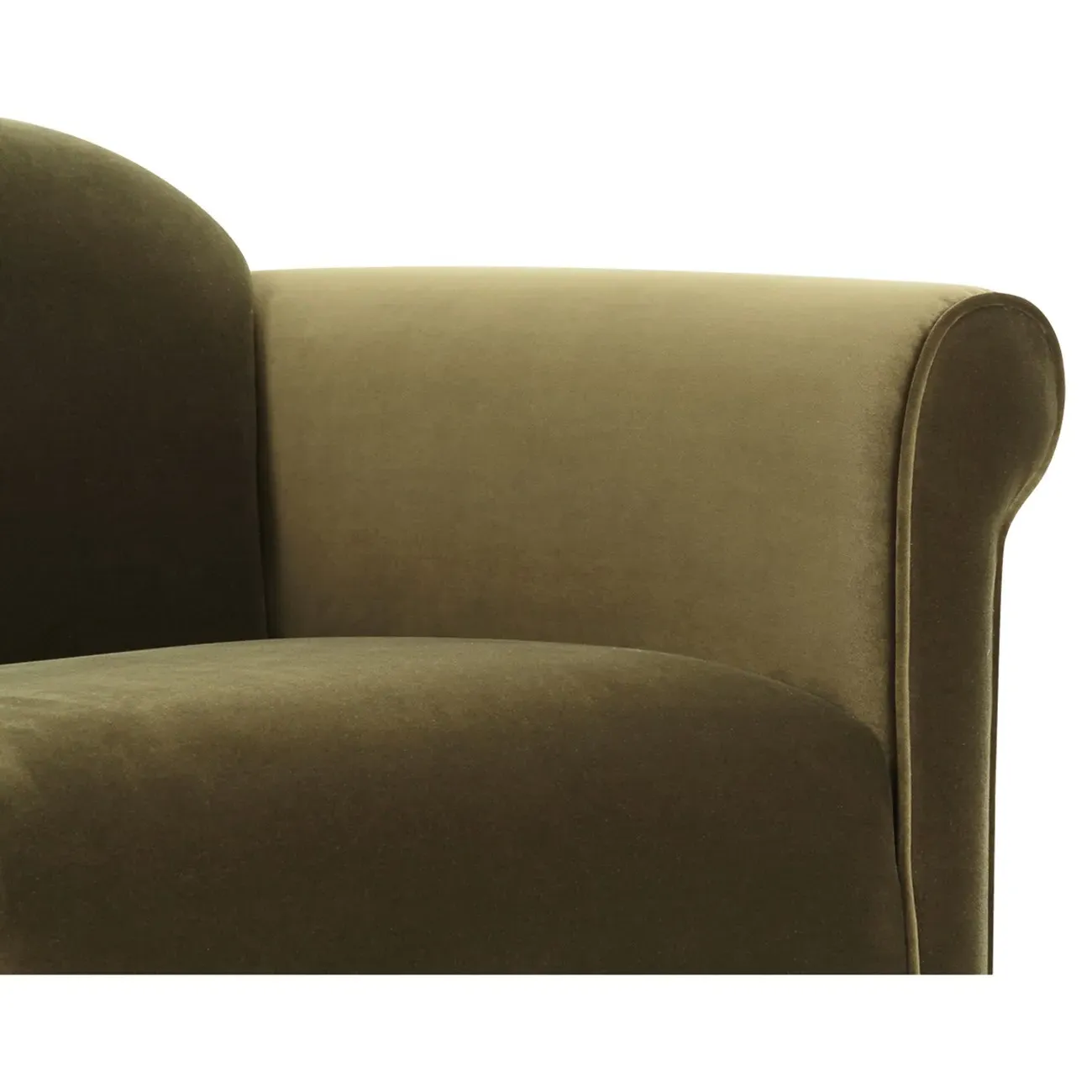 Rachel Arm Chair - Olive Green, Velvet