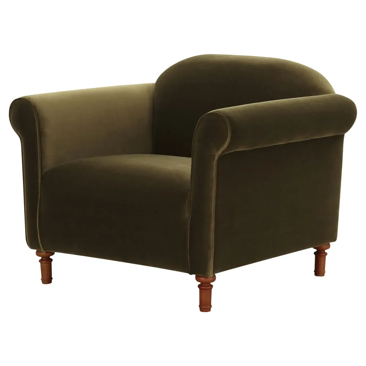 Rachel Arm Chair - Olive Green, Velvet