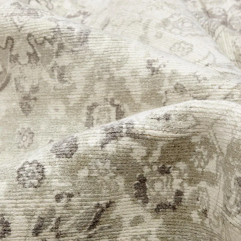 Rachel Global Bazaar Patterned Rug - Mist Grey, Viscose