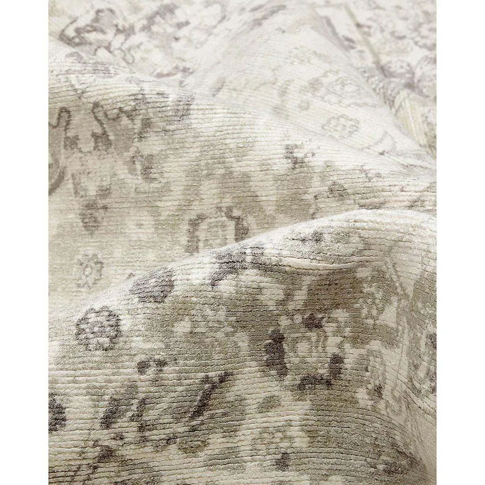 Rachel Global Bazaar Patterned Rug - Mist Grey, Viscose