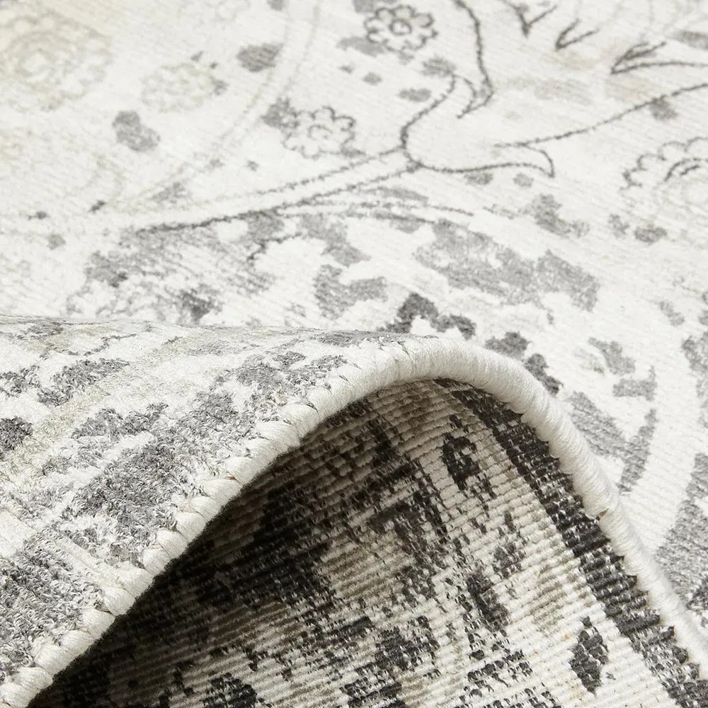 Rachel Global Bazaar Patterned Rug - Shadow Grey, Viscose