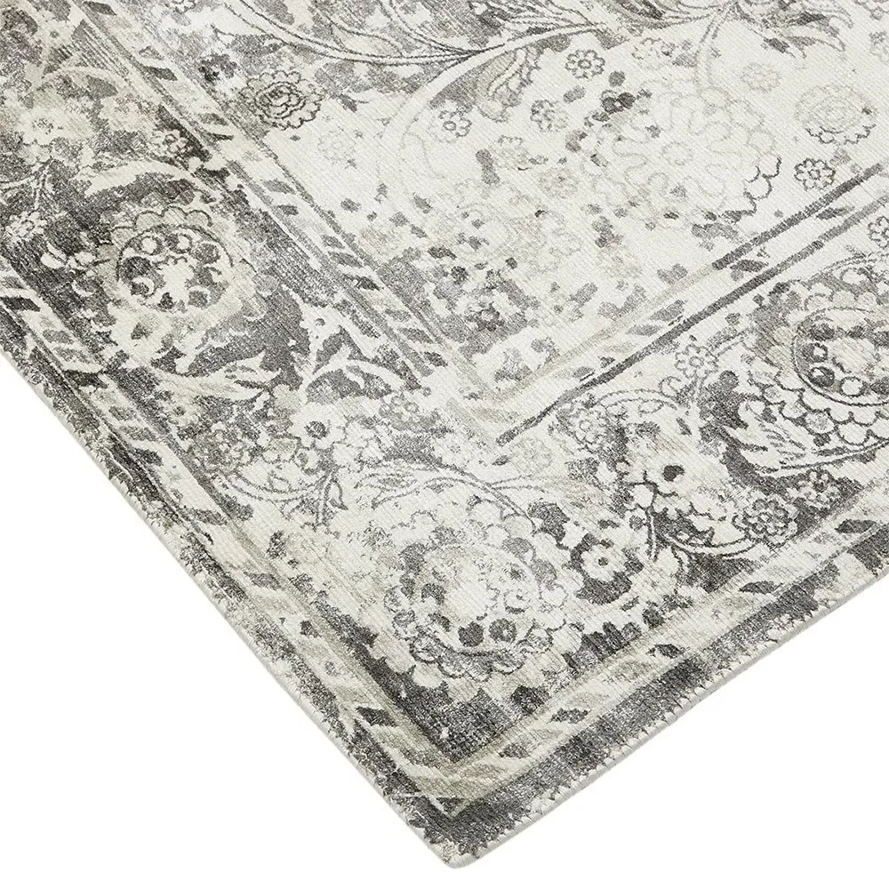 Rachel Global Bazaar Patterned Rug - Shadow Grey, Viscose