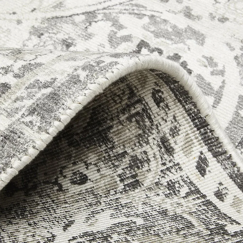 Rachel Global Bazaar Patterned Rug - Shadow Grey, Viscose