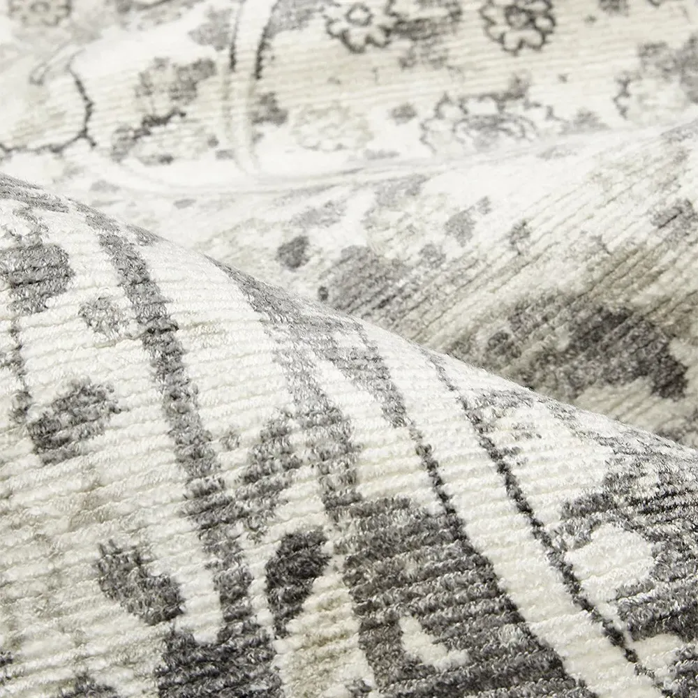 Rachel Global Bazaar Patterned Rug - Shadow Grey, Viscose