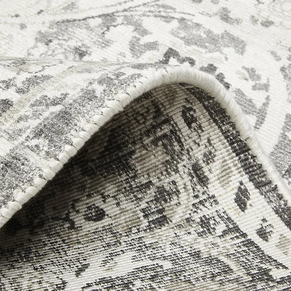 Rachel Global Bazaar Patterned Rug - Shadow Grey, Viscose