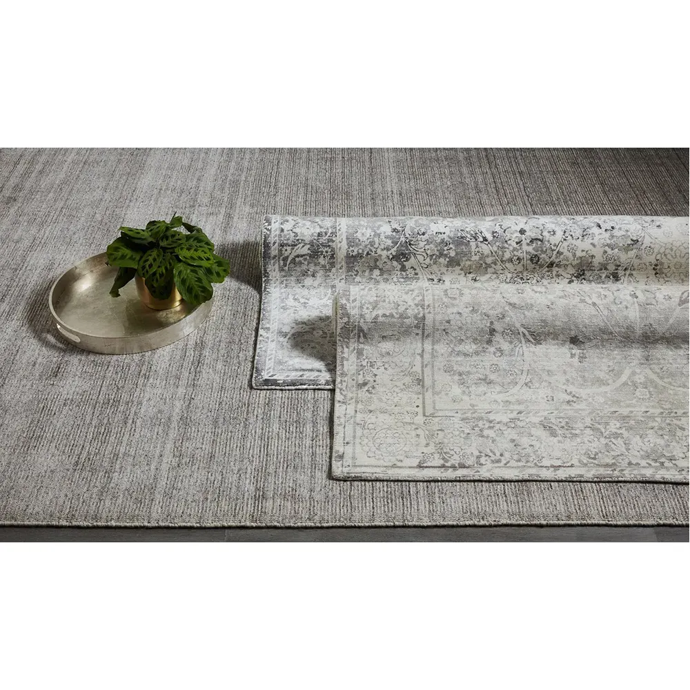 Rachel Global Bazaar Patterned Rug - Shadow Grey, Viscose