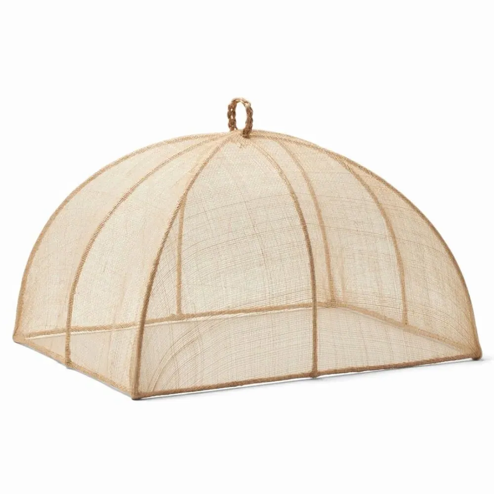 Rachel Rectangular Food Cover Set of 2 - Beige, Sinamay