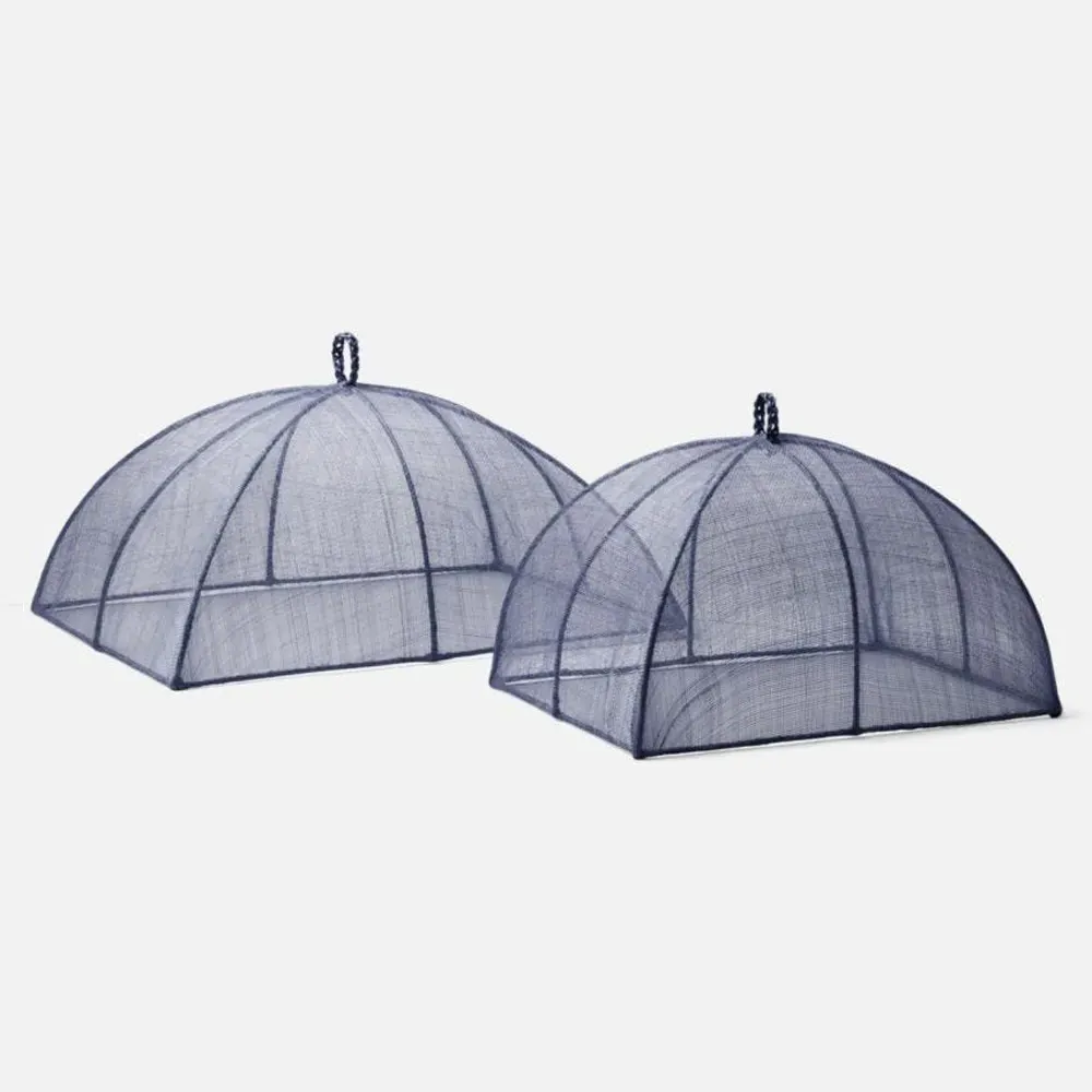 Rachel Rectangular Food Cover Set of 2 - Blue, Sinamay