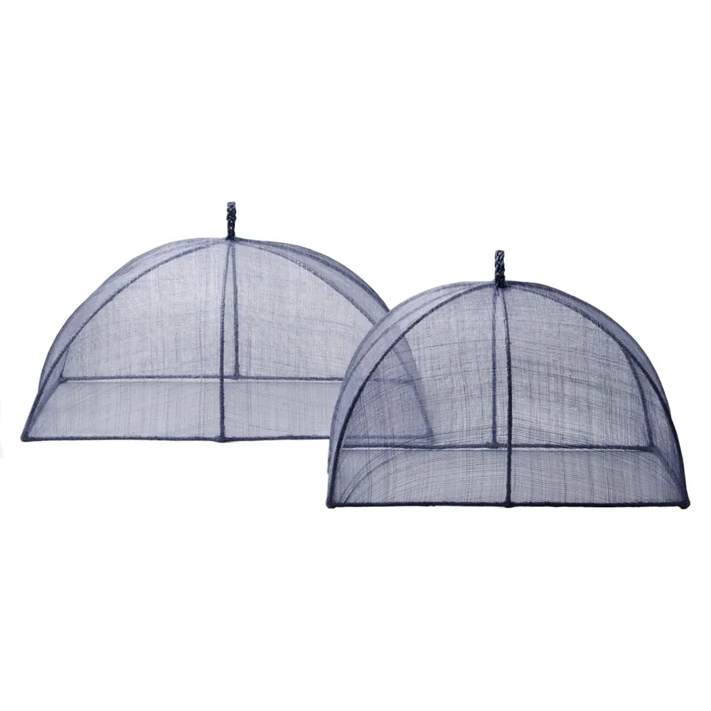 Rachel Rectangular Food Cover Set of 2 - Blue, Sinamay