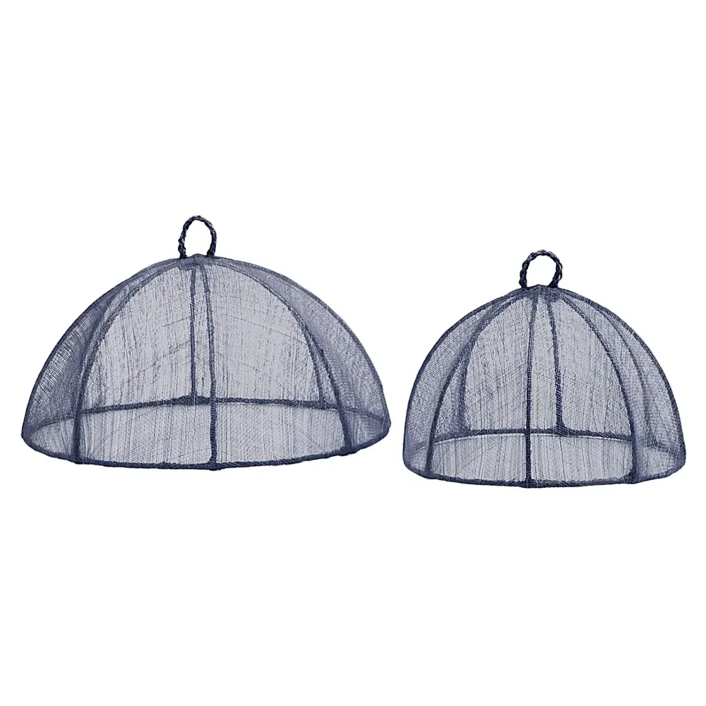 Rachel Round Food Cover Set of 2 - Blue, Sinamay