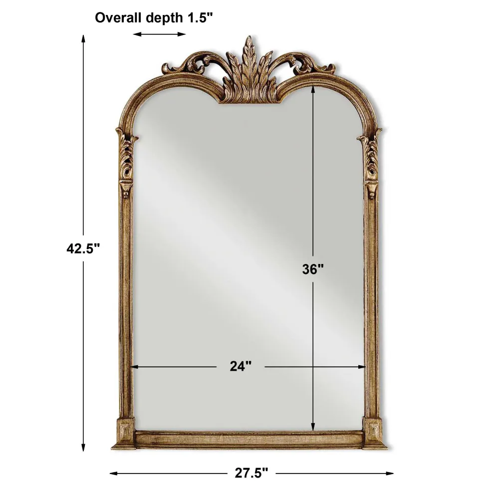 Racquel Rectangular Vanity Wall Mirror - Champagne