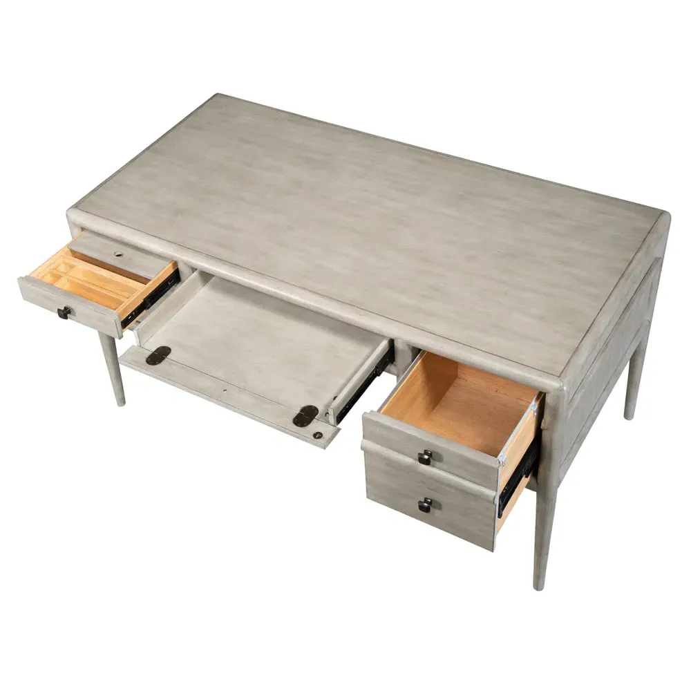Rafael Office Desk - Grey, Alder Wood