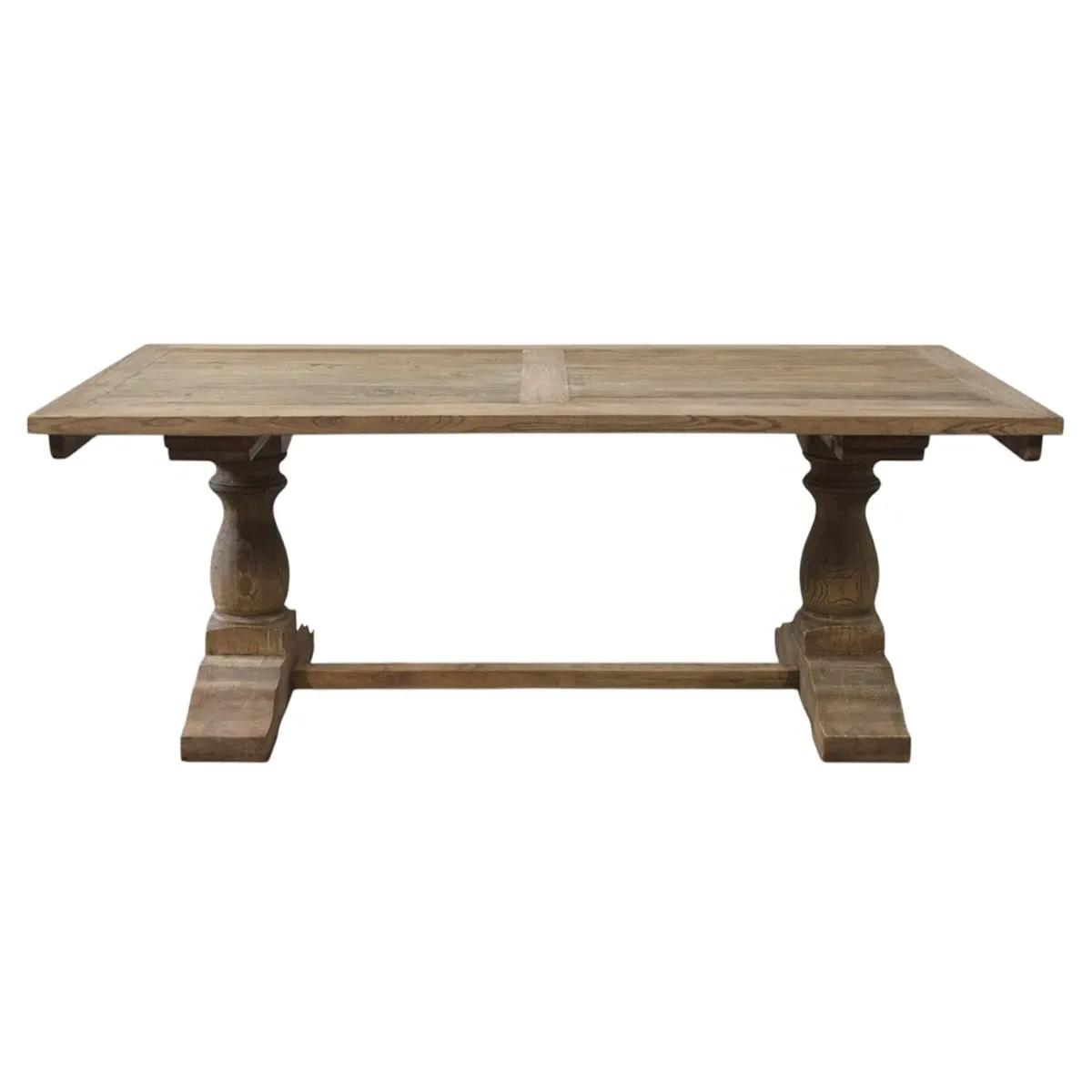 Raffiel Rectangular Extendable Dining Table - Brown, Elm