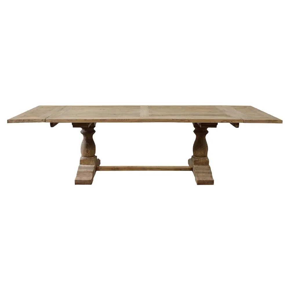 Raffiel Rectangular Extendable Dining Table - Brown, Elm image