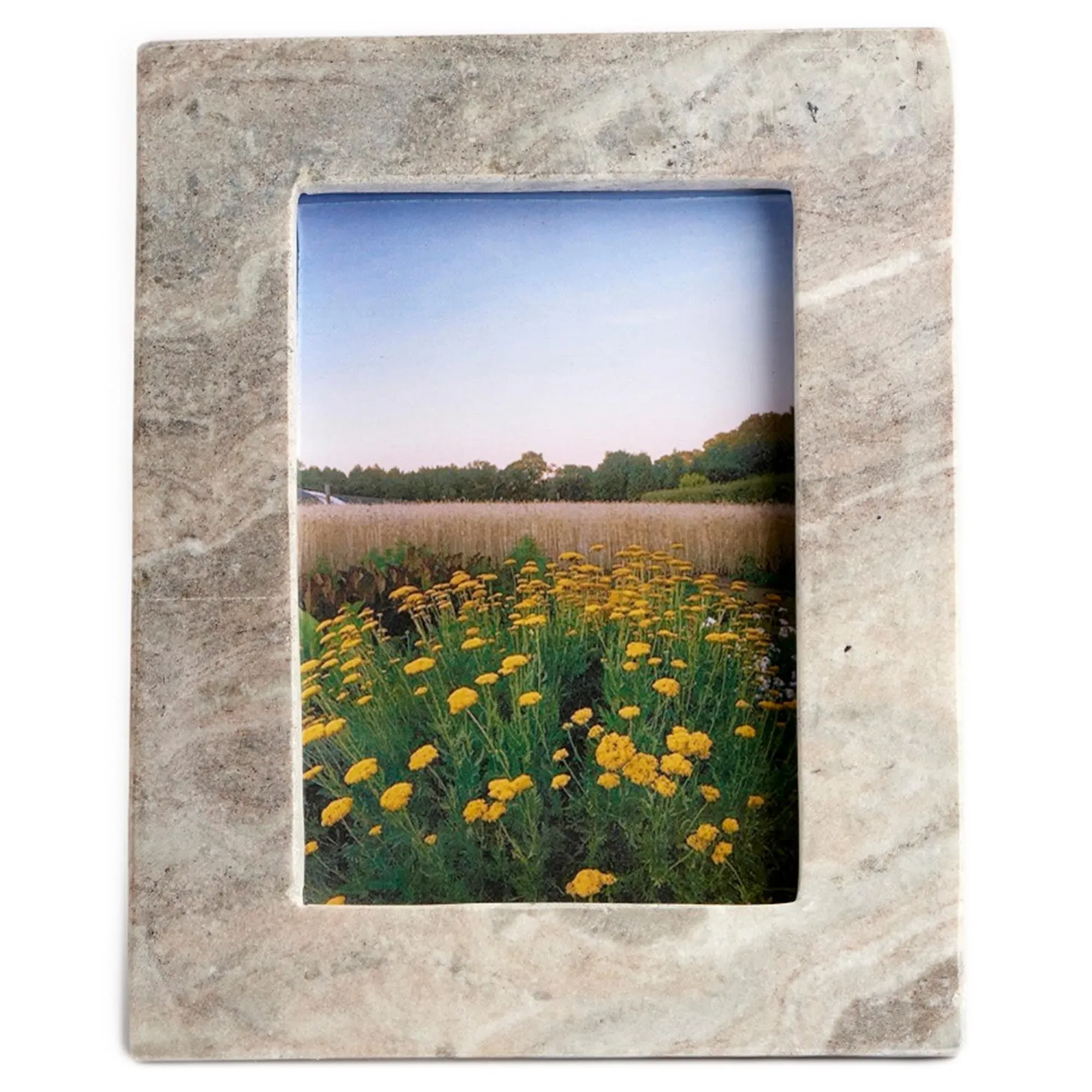Rafiya 5x7 Photo Frame - Brown, Marble