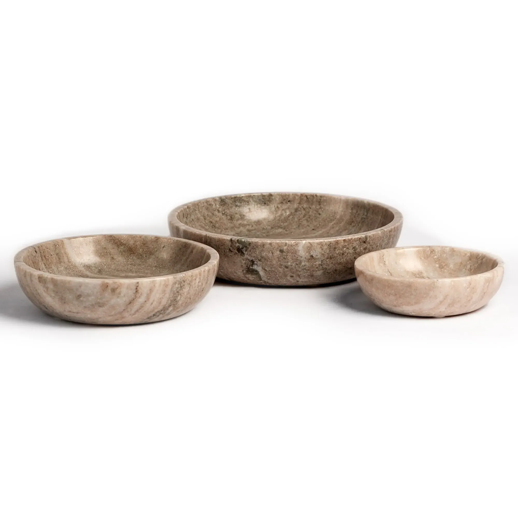 Rafiya Medium Decorative Bowl - Brown, Marble