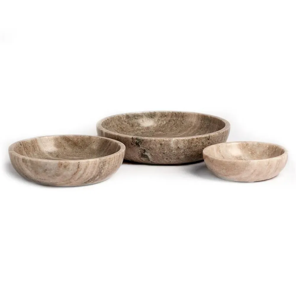 Rafiya Small Decorative Bowl - Brown, Marble