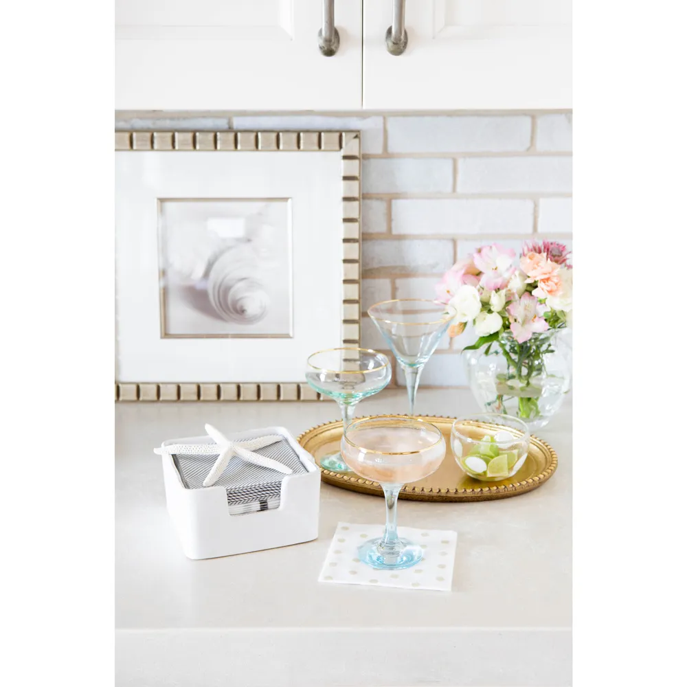 Rainbow Coupe Champagne Glass Set of 4 - Assorted, Glass