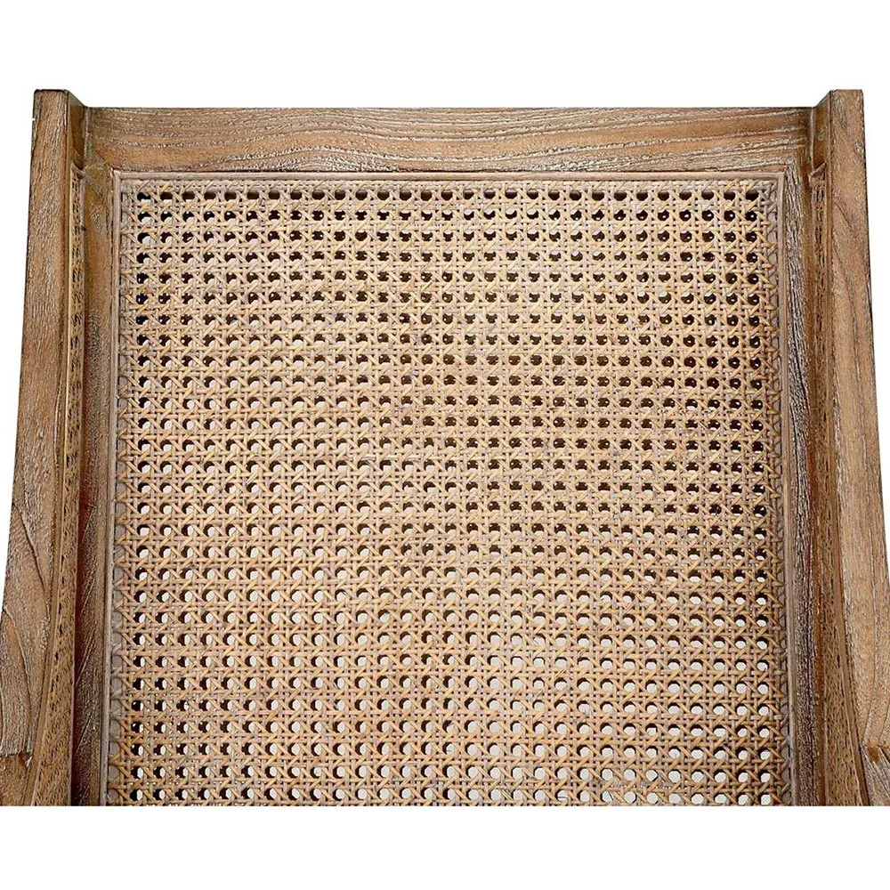 Raleigh Woven Cane Dining Side Chair - Driftwood, Mahogany