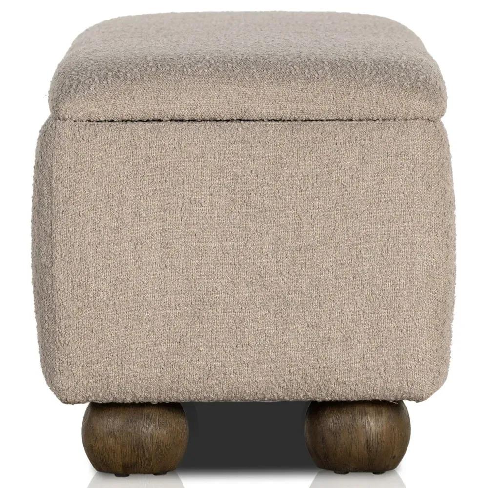 Ramon Storage Bench - Beige, Boucle