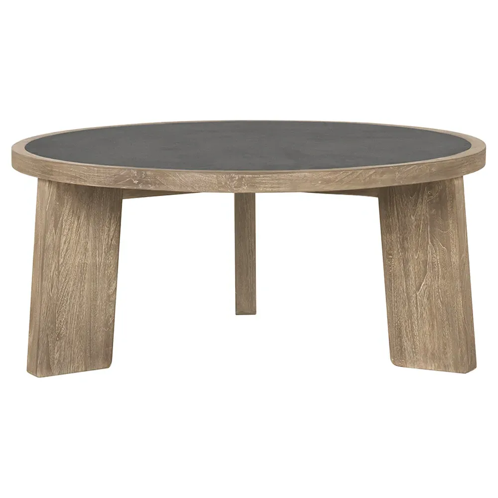 Rania Round Coffee Table - Brown, Teak Wood image