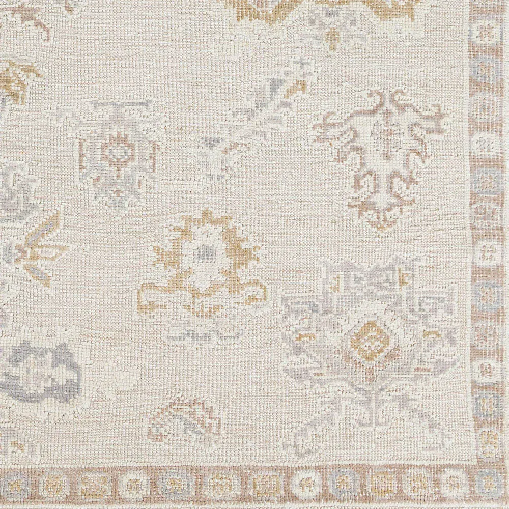Raphael Tribal Patterned Hand Knotted Rug Sample - Brown, PET