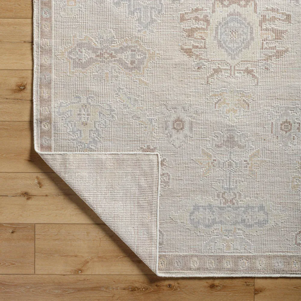 Raphael Tribal Patterned Hand Knotted Rug Sample - Brown, PET