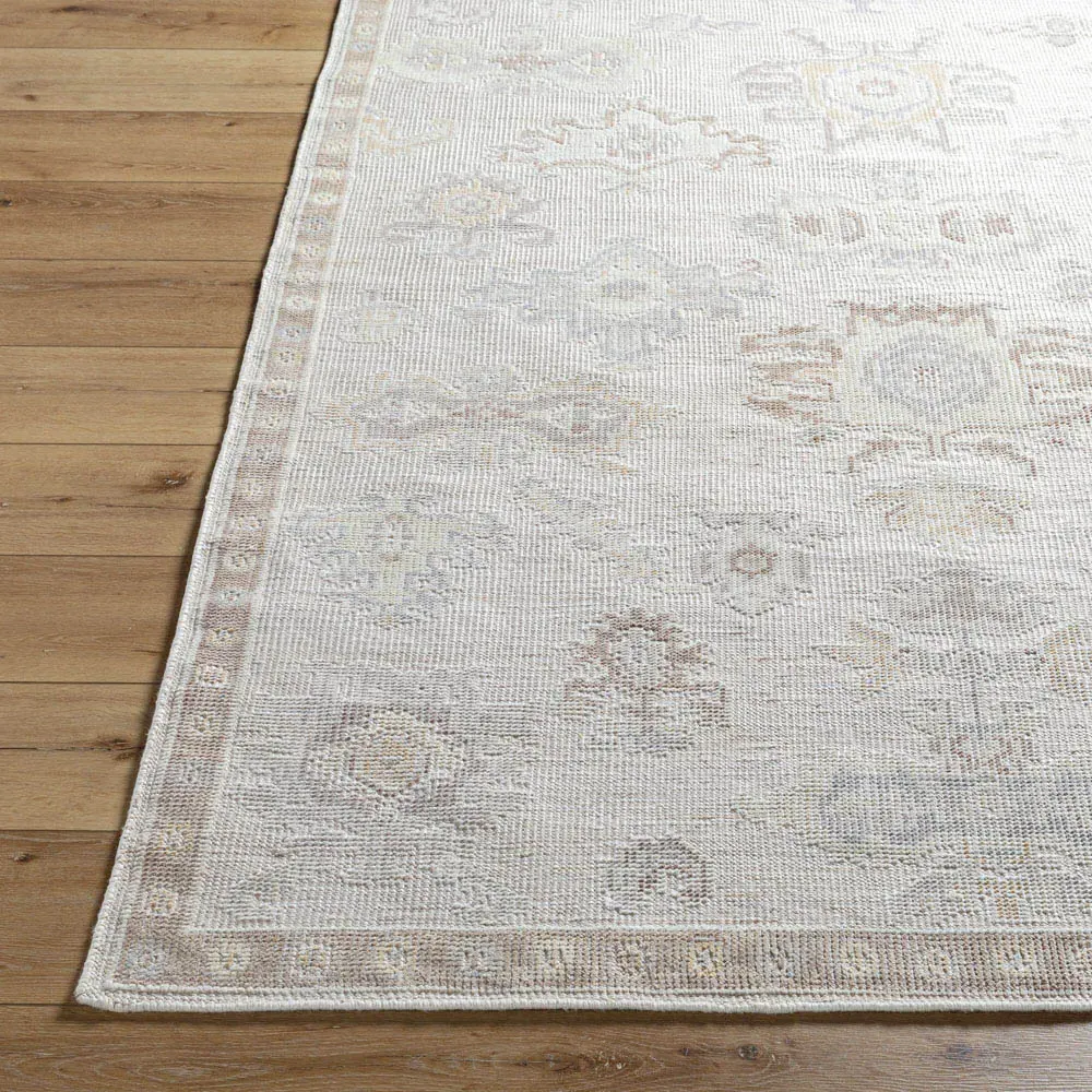 Raphael Tribal Patterned Hand Knotted Rug Sample - Brown, PET