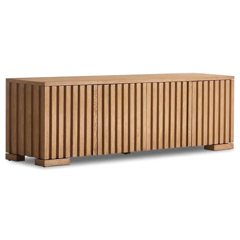 Raul Media Cabinet - Brown, Oak