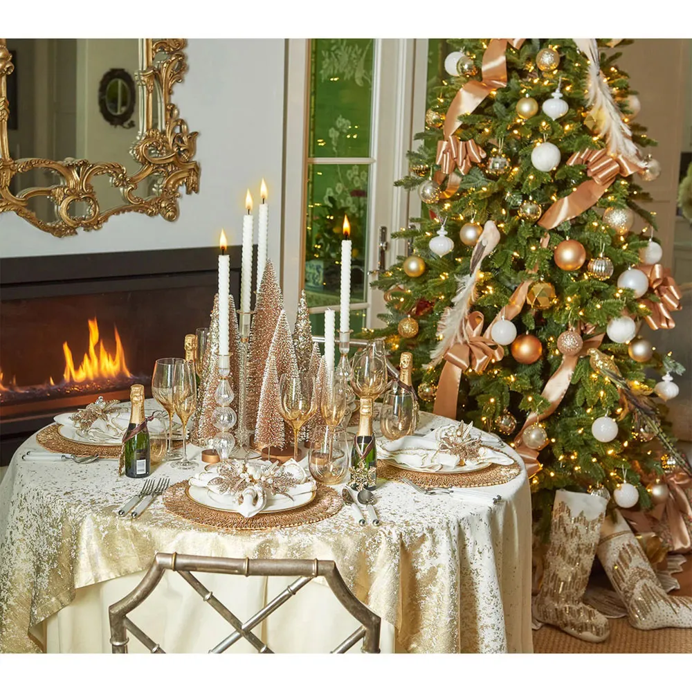 Ray Glass Beads Placemat Set of 2 - Gold