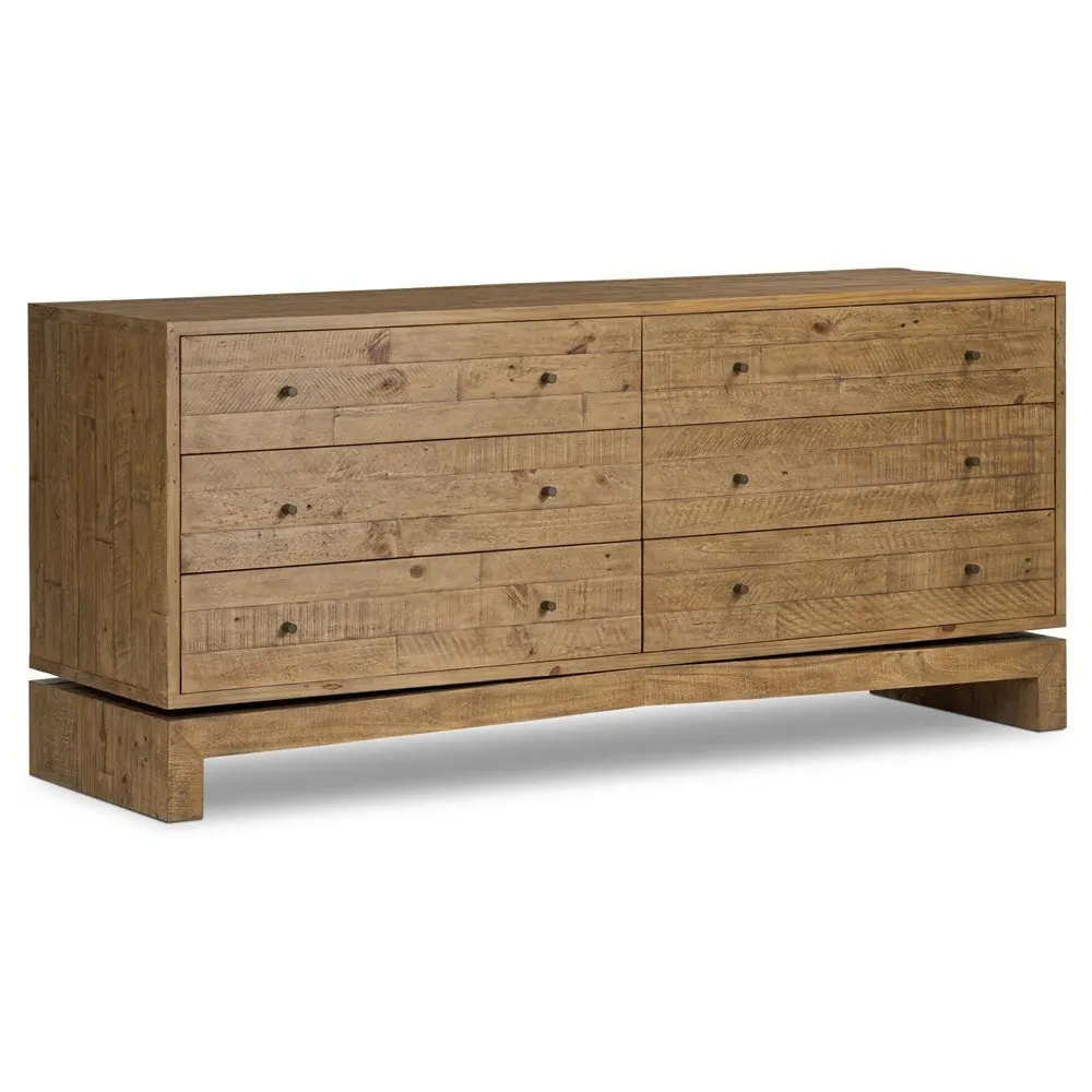 Rayan Double Dresser - Natural Brown, Reclaimed Wood