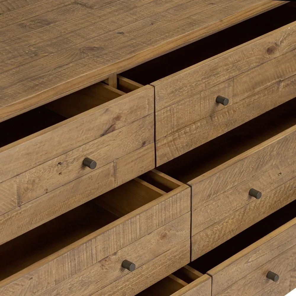 Rayan Double Dresser - Natural Brown, Reclaimed Wood