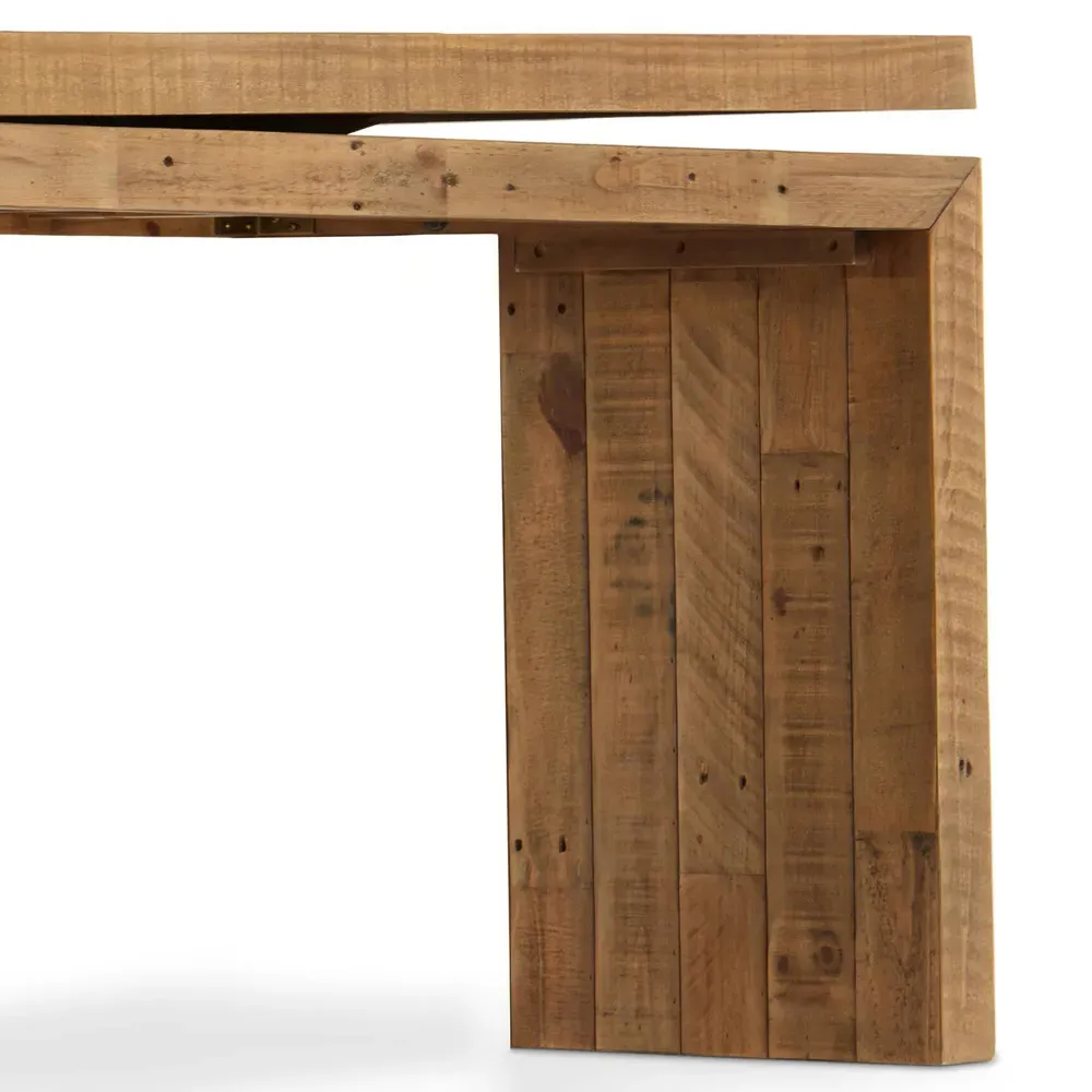 Rayan Large Console Table - Brown, Reclaimed Pine