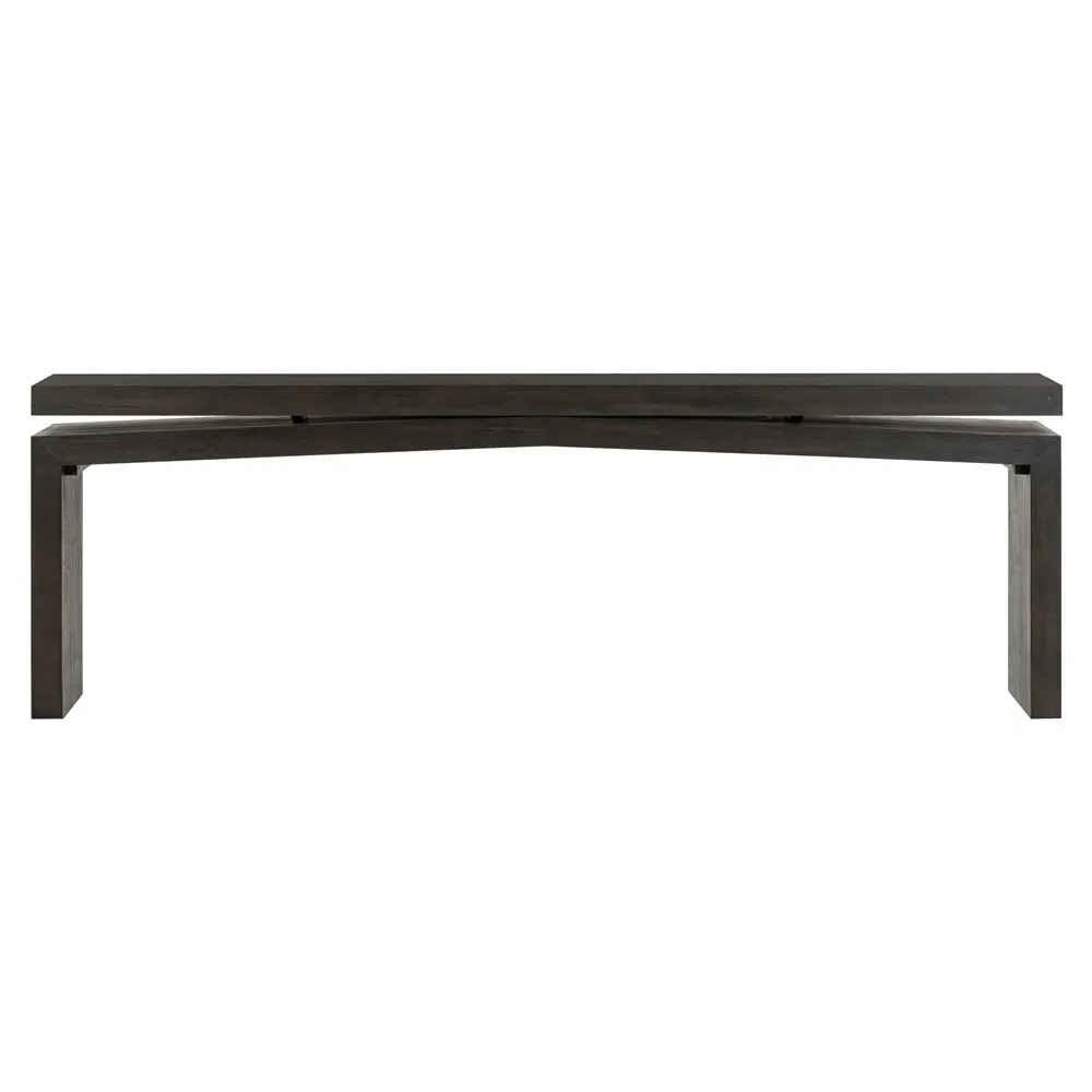 Rayan Large Console Table - Smoked Black, Oak image