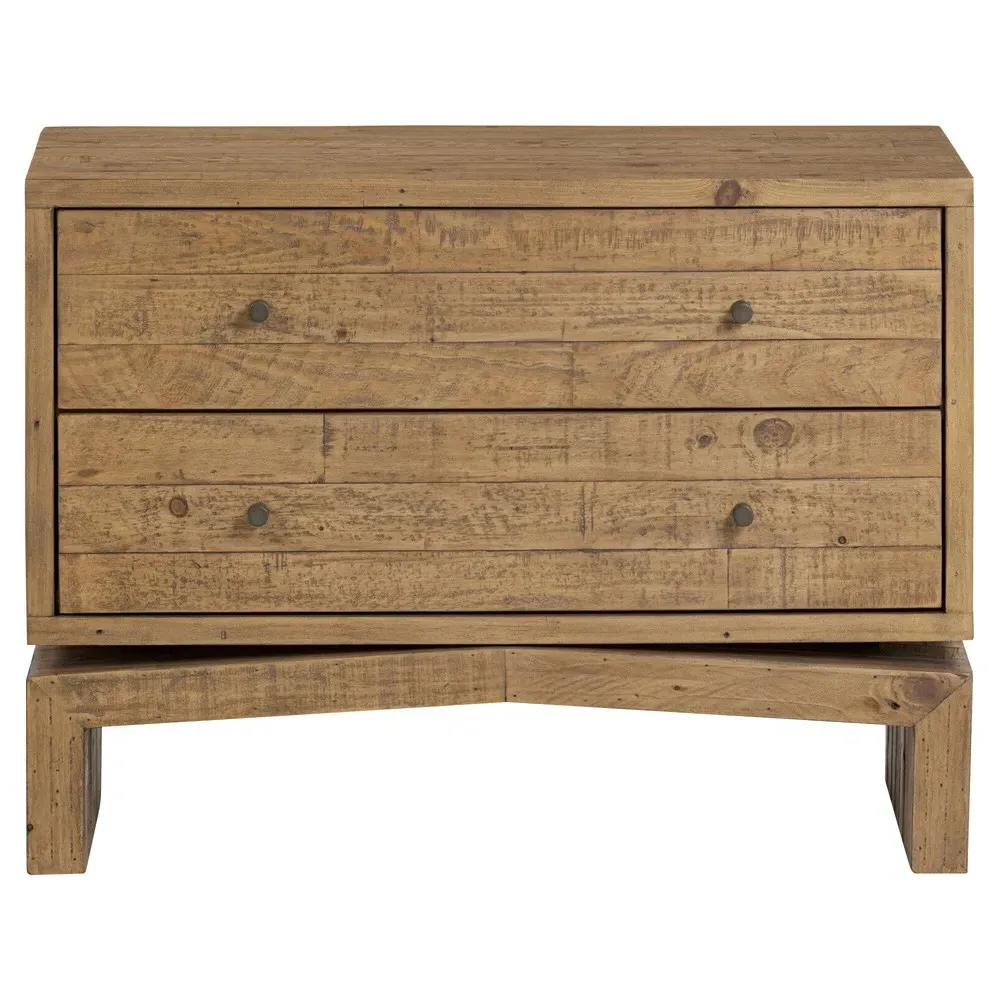 Rayan Nightstand - Natural Brown, Reclaimed Wood image