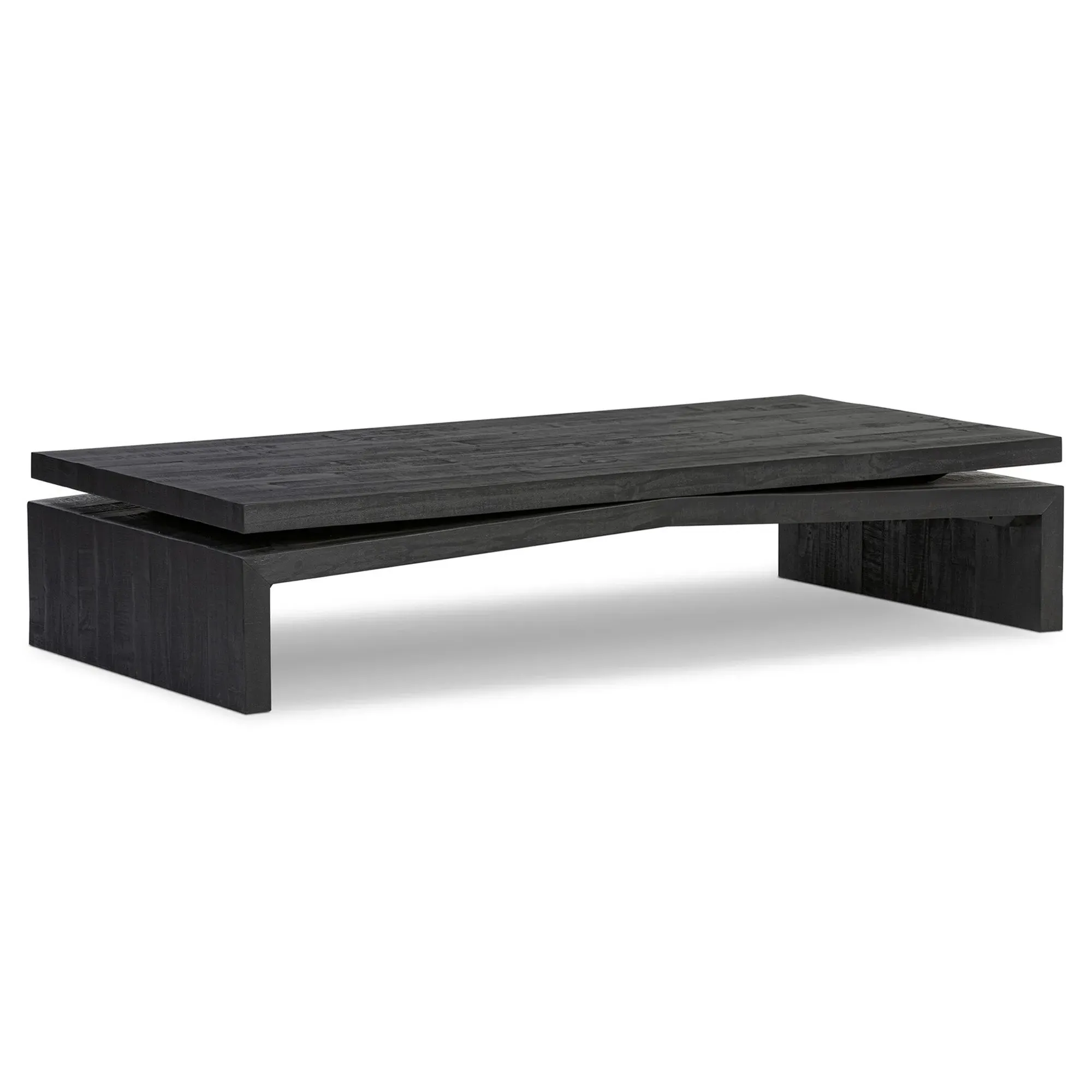 Rayan Reclaimed Wood Coffee Table - Black, Pine