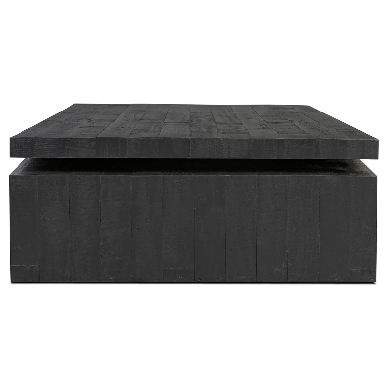 Rayan Reclaimed Wood Coffee Table - Black, Pine