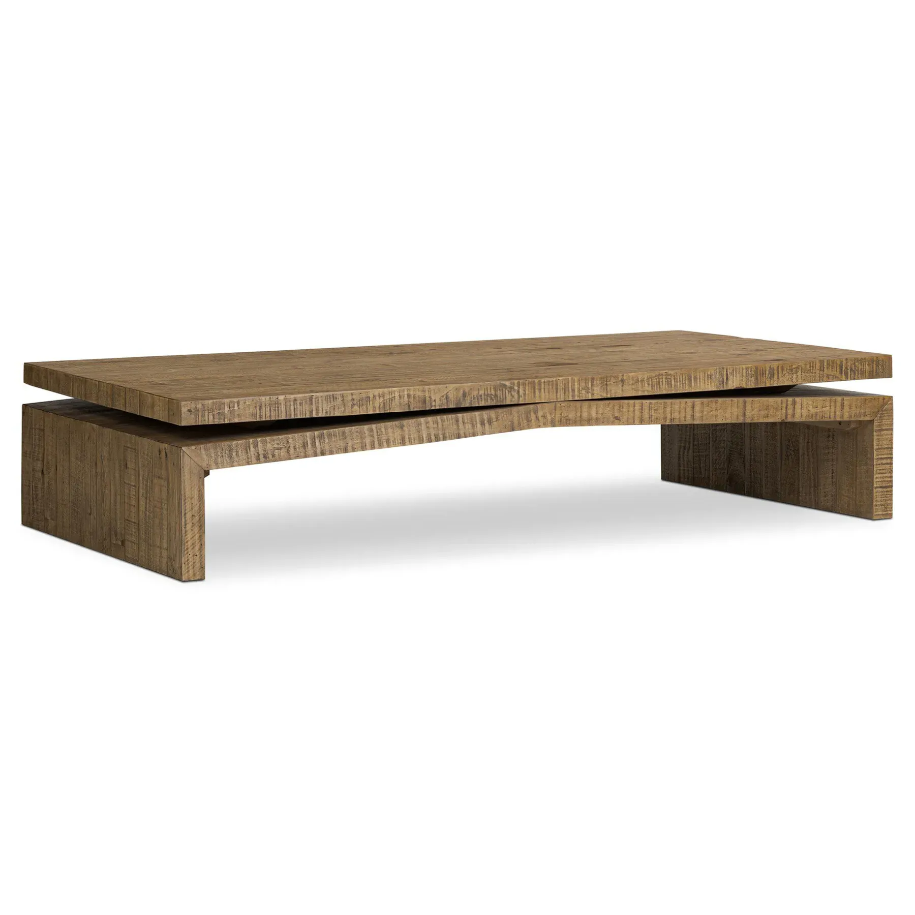 Rayan Reclaimed Wood Coffee Table - Brown, Pine