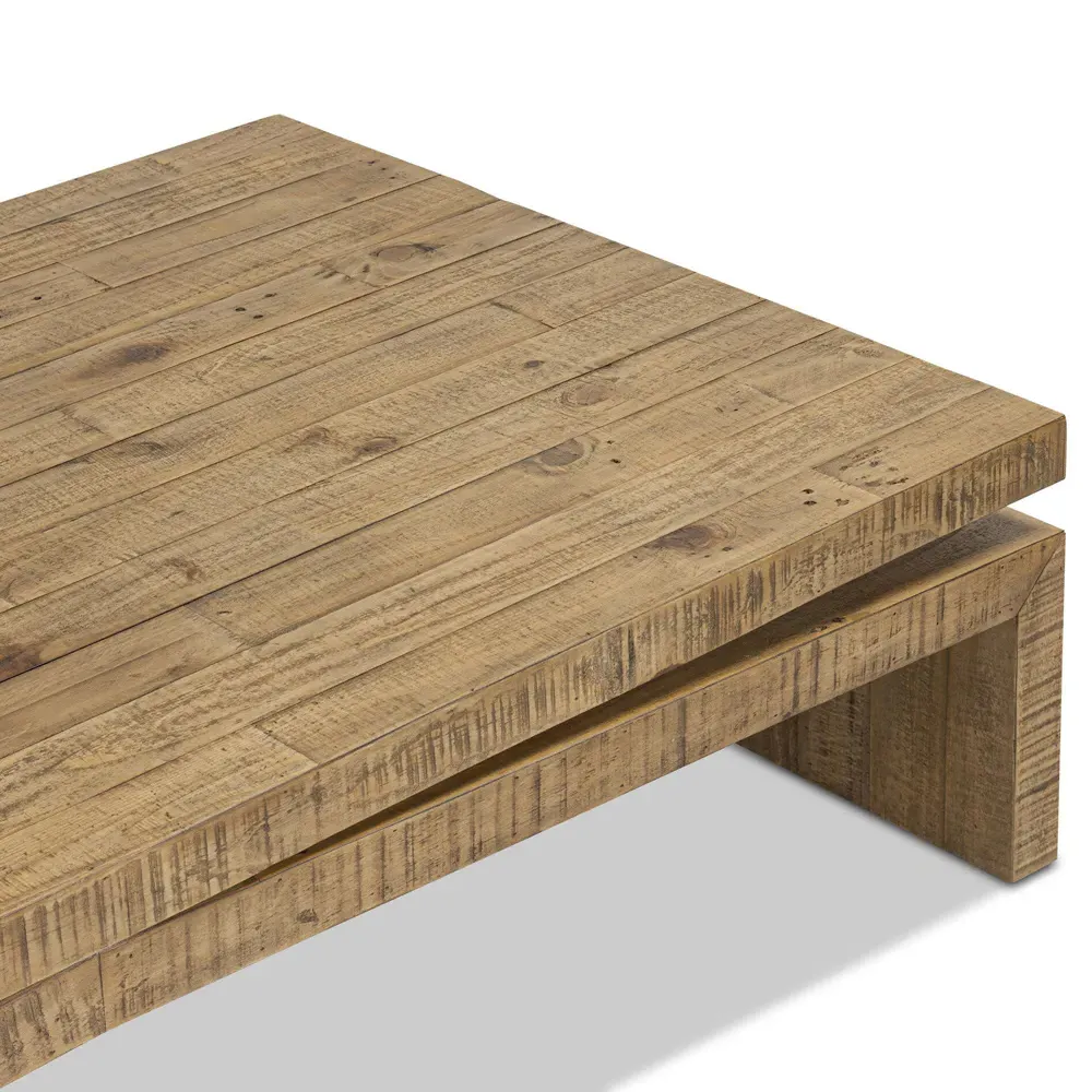 Rayan Reclaimed Wood Coffee Table - Brown, Pine