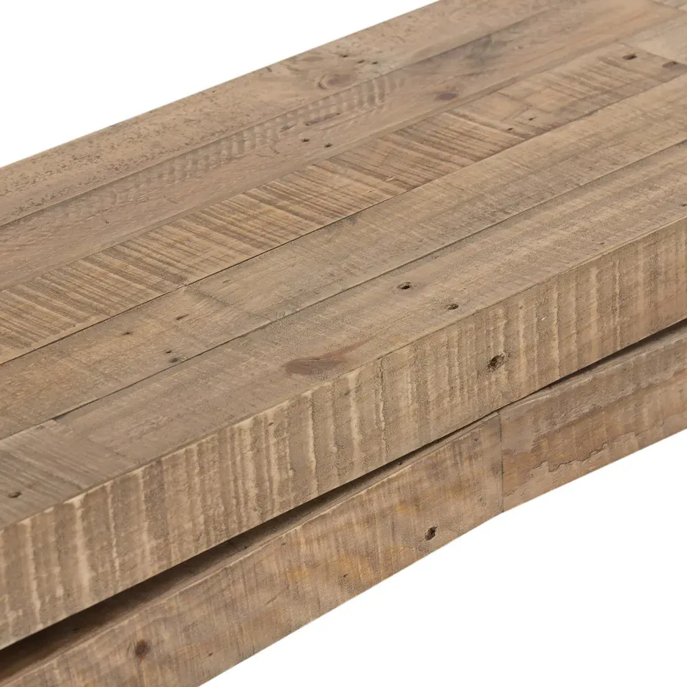 Rayan Rectangular Console Table - Brown, Reclaimed Pine