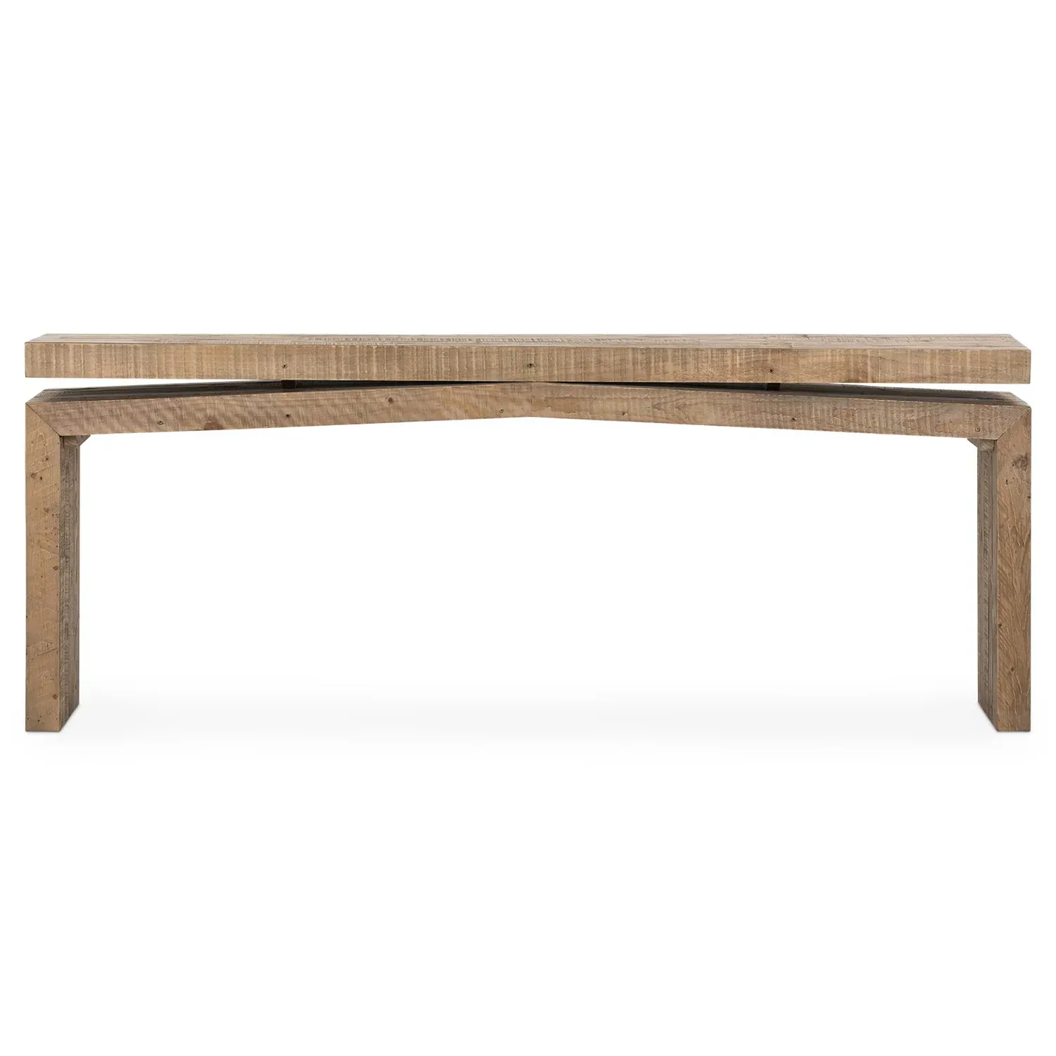 Rayan Rectangular Console Table - Brown, Reclaimed Pine