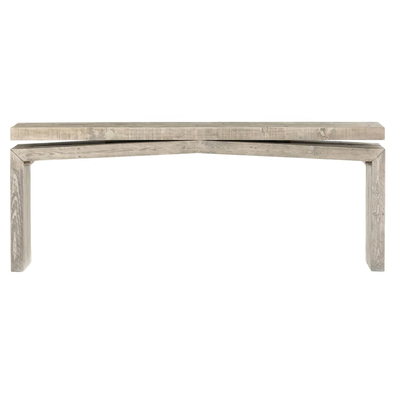 Rayan Rectangular Console Table - Grey, Reclaimed Pine